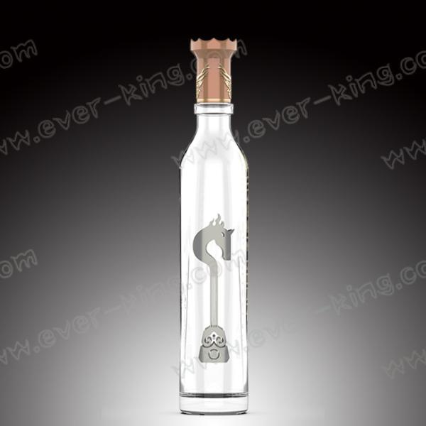 Quality 750ML Super White Glass ODM Brandy Glass Bottle for sale