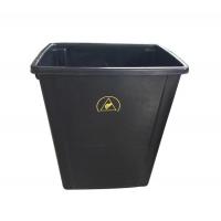 China Lids Style Permanent ESD Trash Cans / Waste Basket Color Black w/ESD Symbol factory