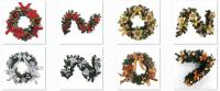 China 60cm Snow Forested Pine needle PVC Christmas wreath factory