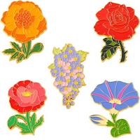 china Personalized Custom Hard Enamel Lapel Pin Badges Scratch Proof Red Rose Pin