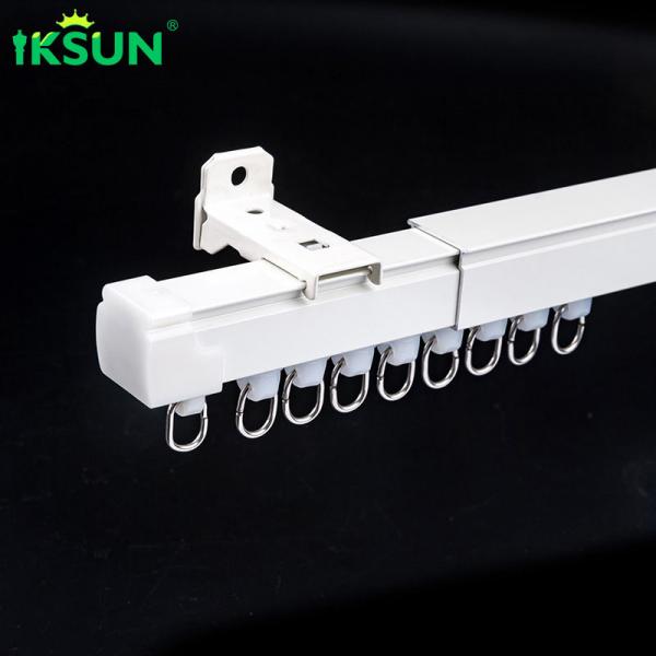 Quality 1mm Heavy Duty Metal Telescopic Curtain Track Stretchable With Electrophoresis for sale