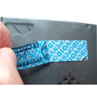 Quality Anti Tamper Labels / Security Void Tape With Harmless PET Material for sale