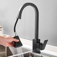 Quality SUS304 Single Handle Pull Down Kitchen Faucet 35mm Cartridge for sale