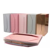China Custom Logo Wedding Dress Rigid Magnetic Folding Cardboard Packaging Paper Gift Box With Ribbon Closure factory