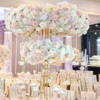 China Wholesale Tall large circle round flower standing for wedding decoration centerpieces factory