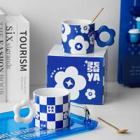 China Wholesale mugs vintage Klein blue creative high value ceramic  boys mugs customizable office couple factory