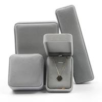 China Custom Logo Ring Pendant Bracelet Velvet Jewelry Box Wholesale Jewelry Organizer Gift Boxes For Jewellery for sale