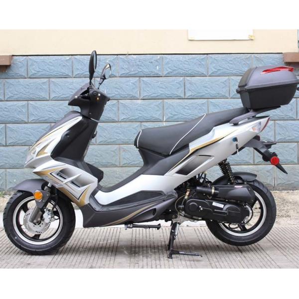 Quality 150cc Engine Gas Moped Scooter 12" Front Disc And Rear Drum Brake With Trunk for sale