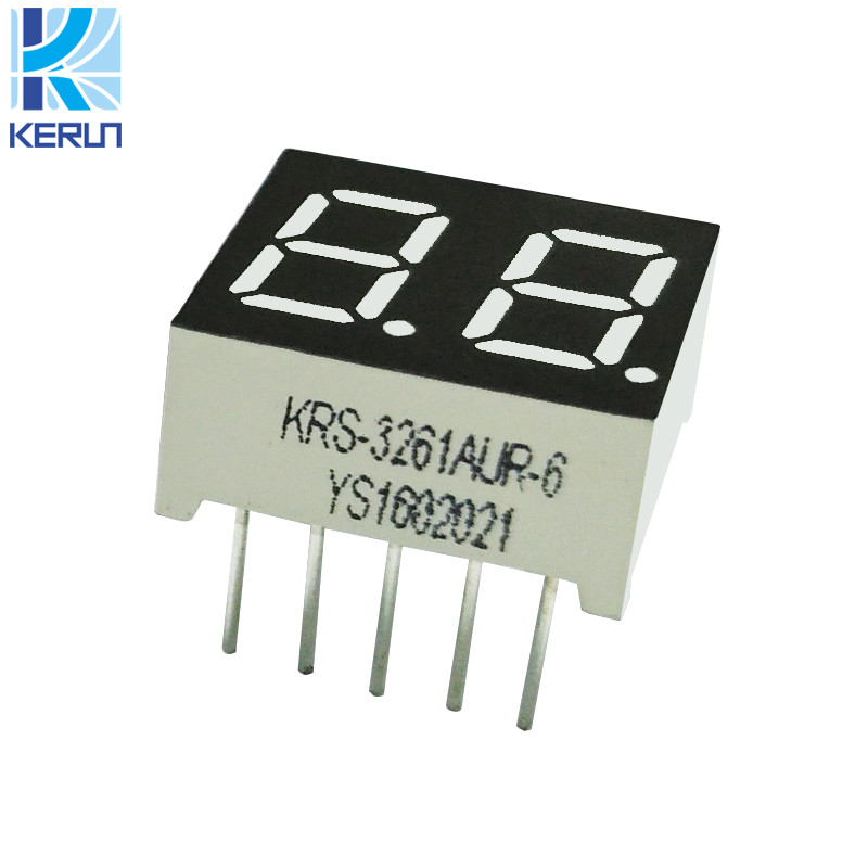 China Green Color 0.36 Inch 2 Digit 7 Segment LED Displays Common Anode Cathode factory