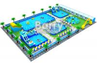 China Outdoor Mobile Huge Inflatable Pool Water Park , Waterpark Aqua Park factory