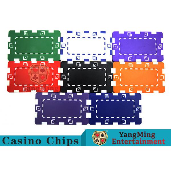 Quality 11.5g - 32g Clay Poker Chips With Sticker With Unique Dice Fancy Mold Design for sale