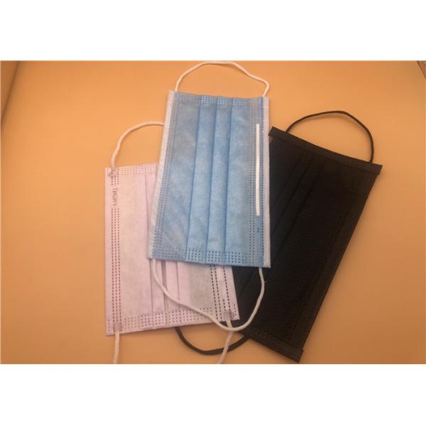 Quality Non Woven Fabric 3 Ply Surgical Mask / Surgical Mouth Mask Non Poisonous for sale