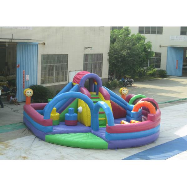 Quality Outdoor Games Inflatable Fun City 0.55mm Pvc Tarpaulin 10 X 10 X 6m Enviroment - Friendly for sale