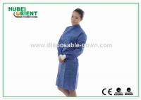China CE MDR Certificated Excellent Filtration SMS Disposable Isolation Gowns With Knitted Wrist factory