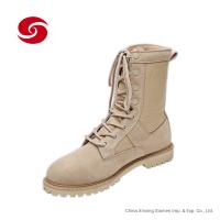 Quality China Xinxing Sand Color Military Tactical Combat Jungle Desert Boots for sale