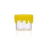 Quality Wide Neck 6ml Glass Concentrate Jar Clear Silicone Concentrate Jar for sale