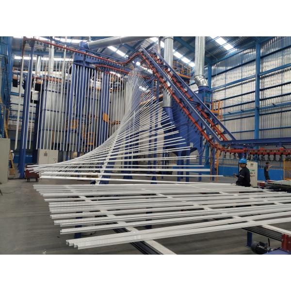Quality Compact Powder Coating Line Color Coating Gas Heating for sale