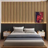 China Decorative Nature Oak Wooden Slat Veneer Mdf Soundproof Acoustic Wood Wall Panel factory