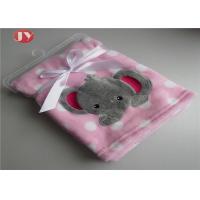 China 100% Polyester Embroidery Warm Baby Blanket Super Soft Coral Fleece Baby Blanket factory