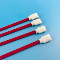 China Red Stem Rectangle Sponge Tip Foam Cleaning Swabs Cleanroom 128mm factory