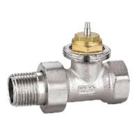 Quality Chrome Straight Thermostatic Bathroom Radiator Valves 3/4'' X 3/4'' Nickel for sale