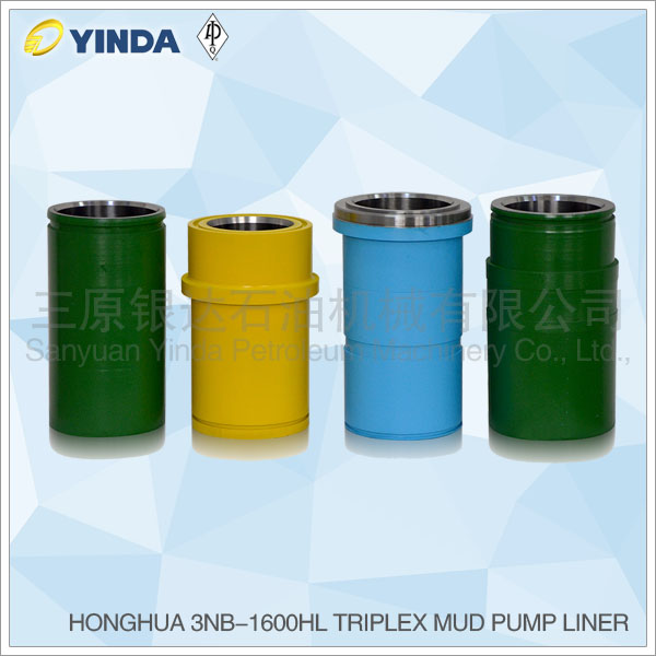 HONGHUA 3NB-1600HL Triplex Mud Pump Liner, API-7K Certified Factory, Chromium  26-28%, HRC hardness greater than 60