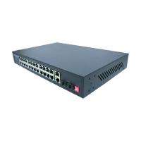 China Industrial 24 Port Poe Switch Unmanaged 100M Fiber Optic Poe Switch factory