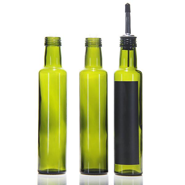 Quality Empty Marasca Glass Oil Bottle 100ml 750ml Transparent Green for sale