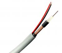 China Bonded AL Foil RG59 Coaxial Cable + 2 Core BC Power CCTV BLACK Cable for VDT Display factory
