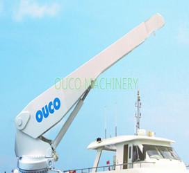Quality Portable Yacht Crane Telescopic Boom Crane , Hydraulic Deck Crane ISO Passed for sale