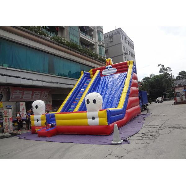 Quality 0.55mm PVC Tarpaulin Rabbit Inflatable Slide Commercial Fire Retardant for sale