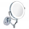 China Bathroom accessories Metal Wall Telescopic Double Side Mirror makeup double sided Round mirror factory