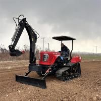 China Compact 100hp Crawler Tractor Compact Farm Hydraulic Tractor With Front Loader / Excavator factory
