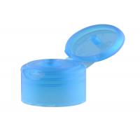 China Non Spill Plastic Bottle Lids , Blue Color Plastic Flip Top Caps For Hand sanitizer  bottles for sale