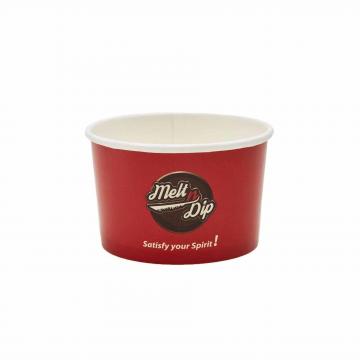 Quality Restaurants 8OZ Paper Disposable Cup Double Poly Coated Ice Cream Frozen Yogurt for sale