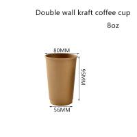 China PE Coated 300gsm Kraft Paper Coffee Cups BPA Free factory