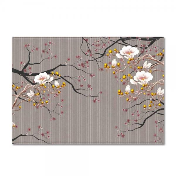 Quality 99.1*152.4cm Flower Pattern Room Rugs Washable Dining Room Floor Mat Floor for sale