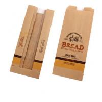 Quality Brown Kraft Paper Bakery Bags With Window Packaging Eco Friendly for sale