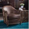 China Classic Italian Defaico Furniture Single Leather Sofa Chair SGS factory