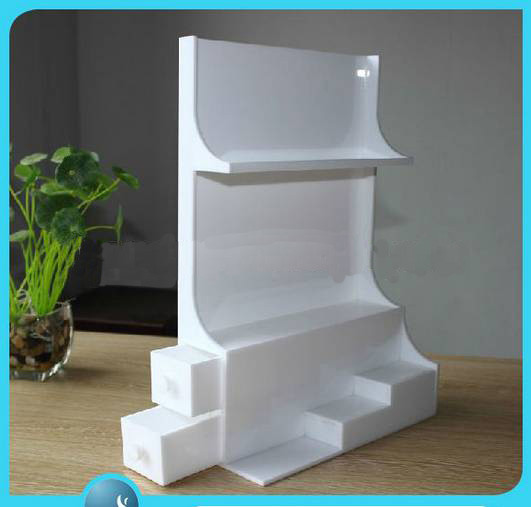 China Acrylic Wooden Display Stands For Presenting Cosmatic / Shoes / Purfume for sale