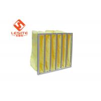 China Large Dust Holding Capacity H13 5μM Aluminum Bag Filter Yellow factory