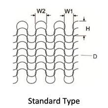 105-300 Model Stainless Steel Knittted Wire Mesh With Good Penetrability