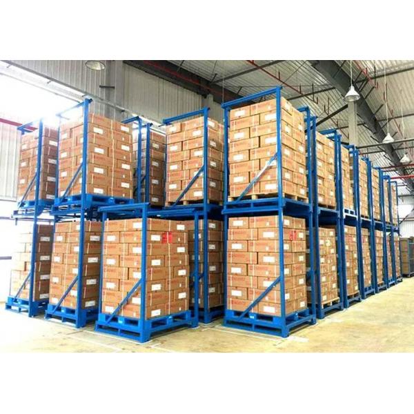 Quality Custom Vertical Metal Stack Racks , Warehouse Stackable Steel Storage Racks for sale