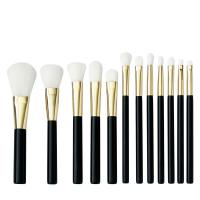 China Professional Travel Makeup Brush Set 12pcs With Classic Portable Cosmetic Bag for sale