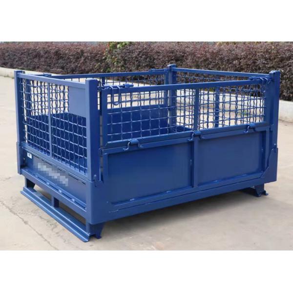 Quality Foldable Steel metal Collapsible Pallet Cage Container 50x50 for sale