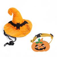China Pet Halloween Accessories Set ABS Dog Bat Hat Pumpkin Cat Collar factory