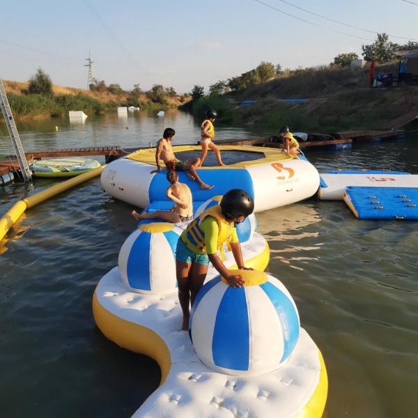 Quality Inflatable Floating Water Obstacle Course / Water Park Playground Equipment for sale