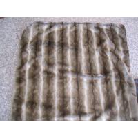 China Grade A Faux Fur Blanket Striped Gray Chinchilla With Micro Mink Back for sale