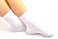 China Single Use Medical Cotton Socks , 39x9cm White Cotton Socks For Medical Area factory
