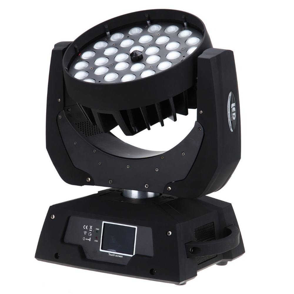 China CE RoHs Free Shipping High quality 36x18W Zoom LED 6 IN 1 RGBWA UV Moving Head Light Price factory
